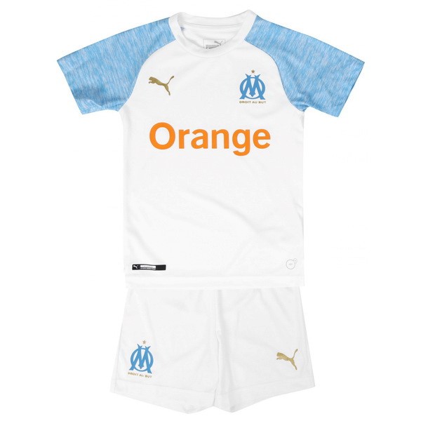 Marseille Trikot Heim Kinder 2018-19 Weiß Fussballtrikots Günstig